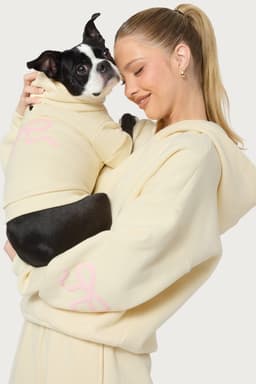 Bonney Bow Pet Hoodie - Polyester Cotton Graphic Print Small Size