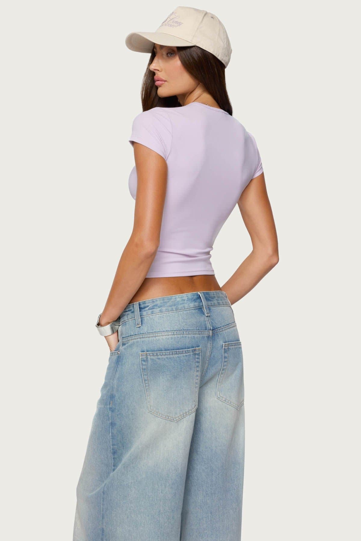 Tay Short Sleeve Loungewear Top - Polyester Spandex