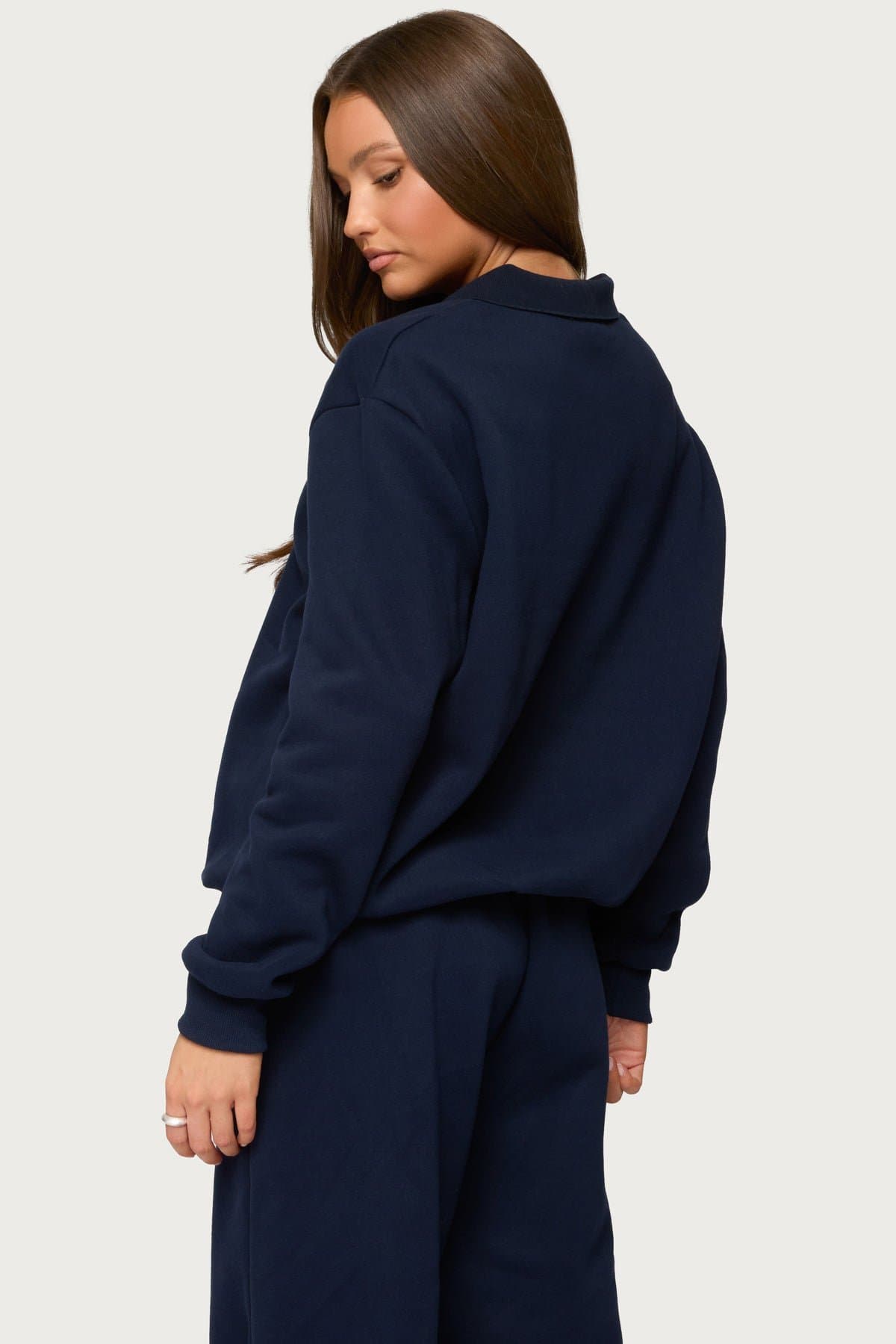 Jayce Oversized Edikted Polo Sweatshirt - Rugby Shirt Design, Polyester Cotton Blend