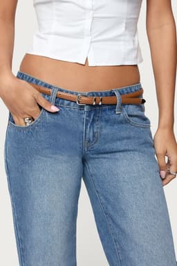 City Chic Faux Leather Belt - Black Polyurethane 41.3 Inch Length