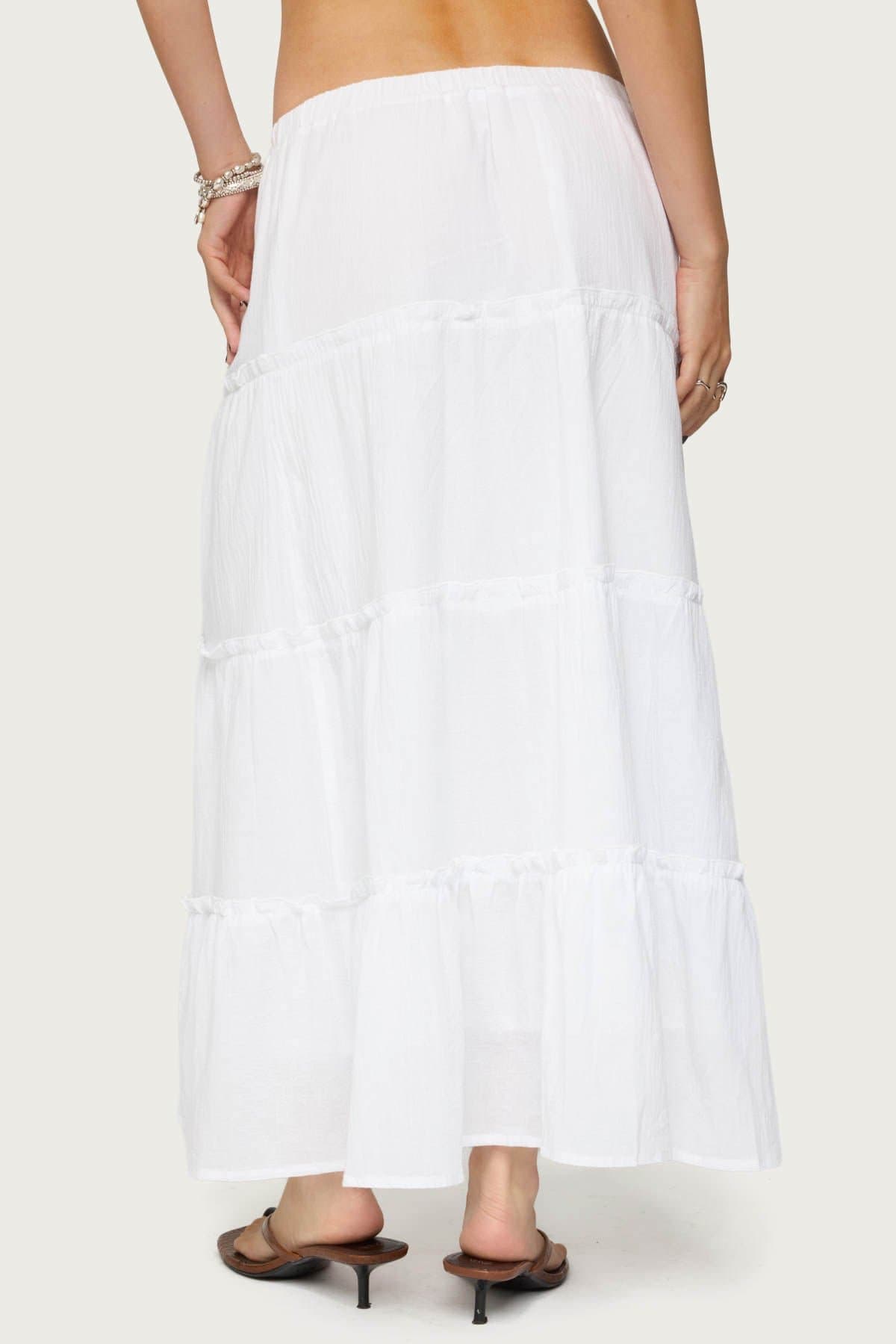 Petite Charlotte Tiered Maxi Skirt in 100% Cotton