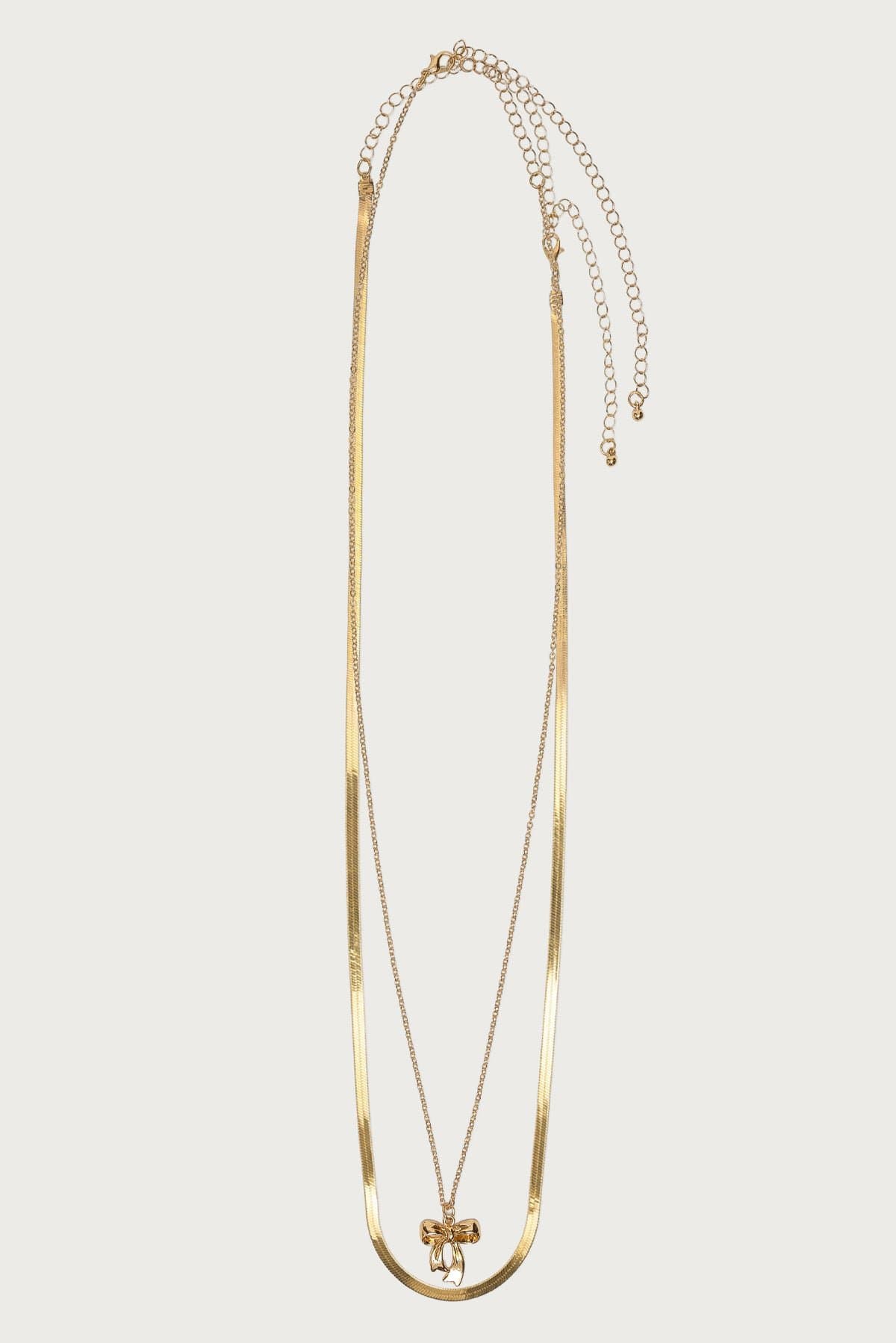 Bow Belly Chain Set - Pack of 2 Assorted Designs Gold Tone Metal 27.5 Inch Length