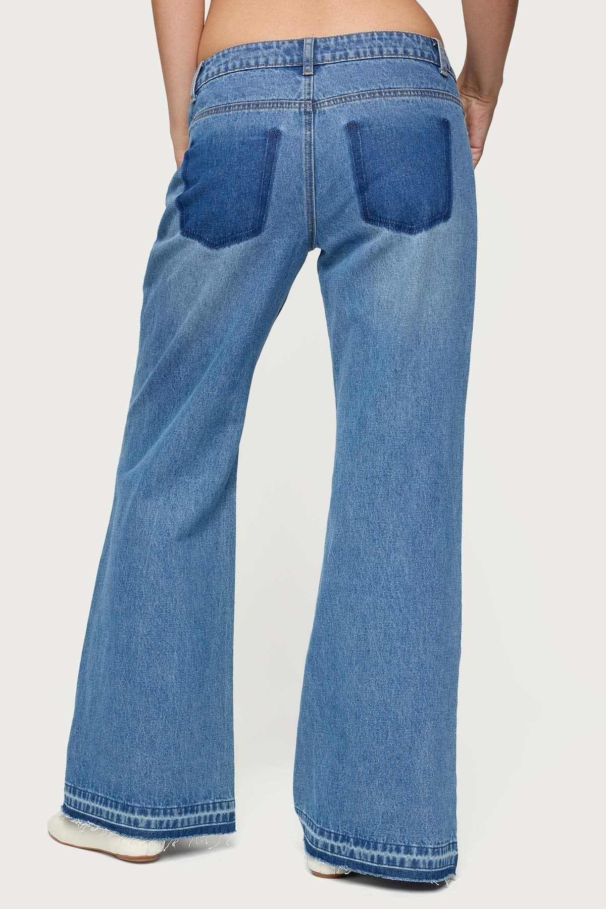 Nerissa Low Rise Bootcut Jeans in Rigid 100% Cotton Denim