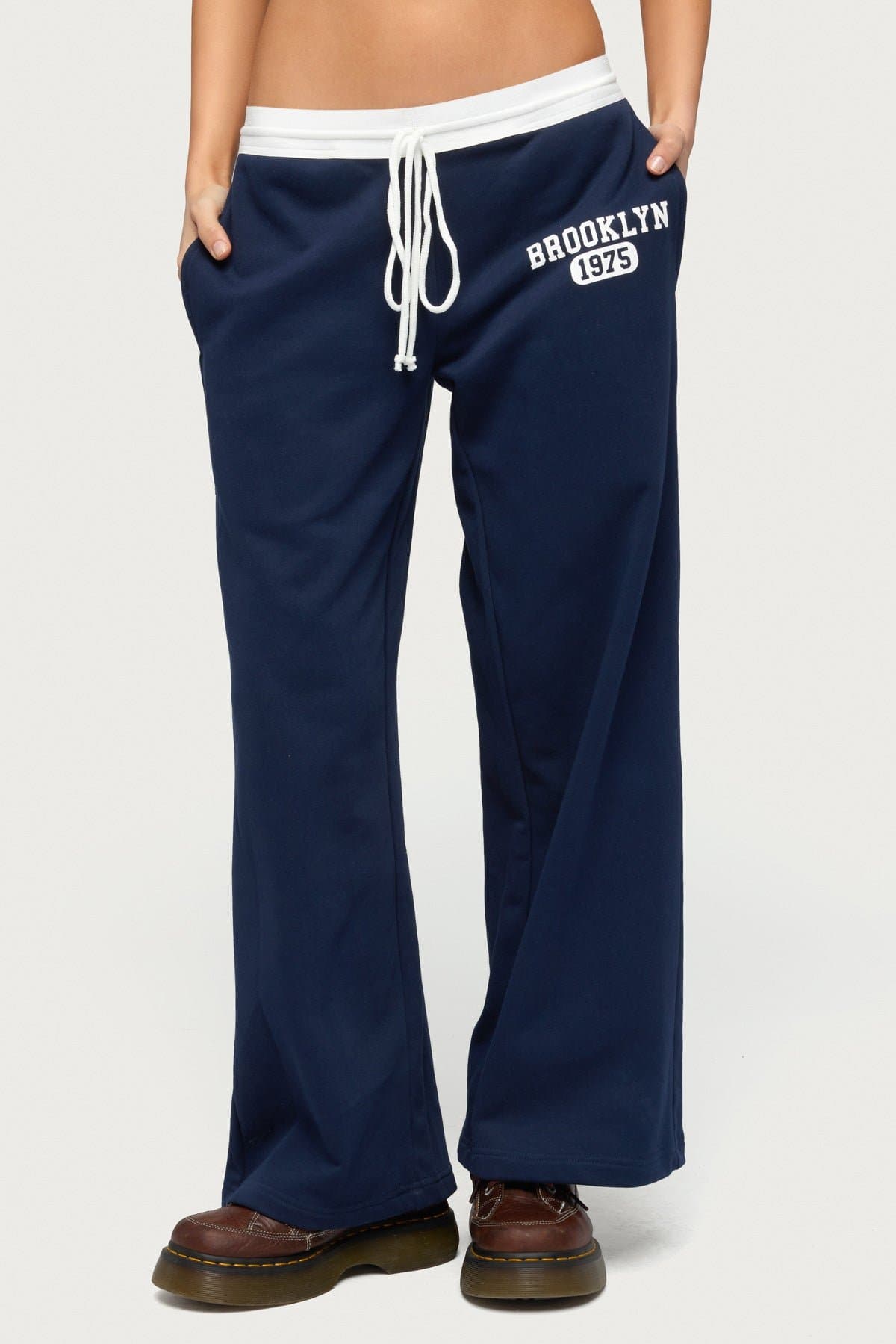 Petite Brookie Sweatpants - Straight Leg Cotton Polyester Adjustable Waistband