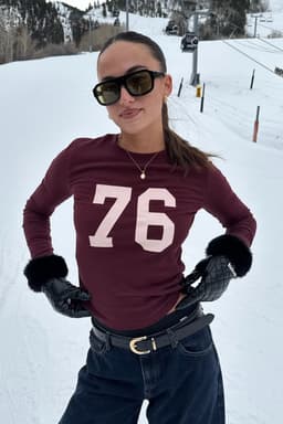 76 Long Sleeve T-Shirt - Cotton Spandex Graphic Text Unisex