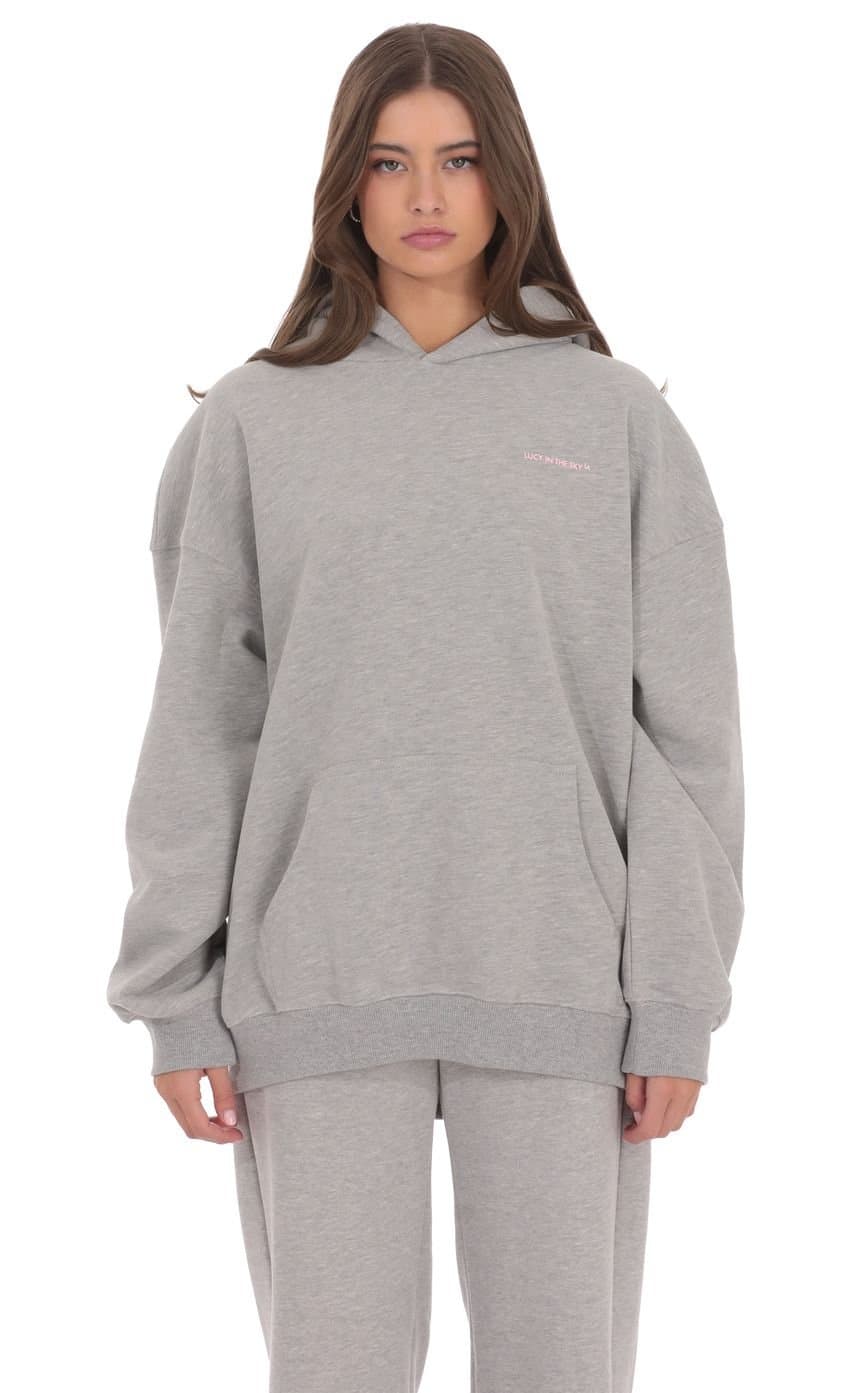 Los Angeles Fleece Hoodie in Grey
