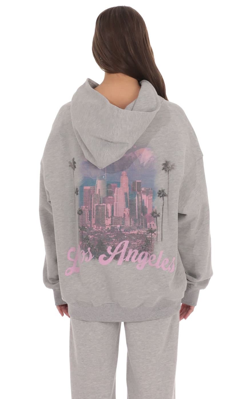 Los Angeles Fleece Hoodie in Grey