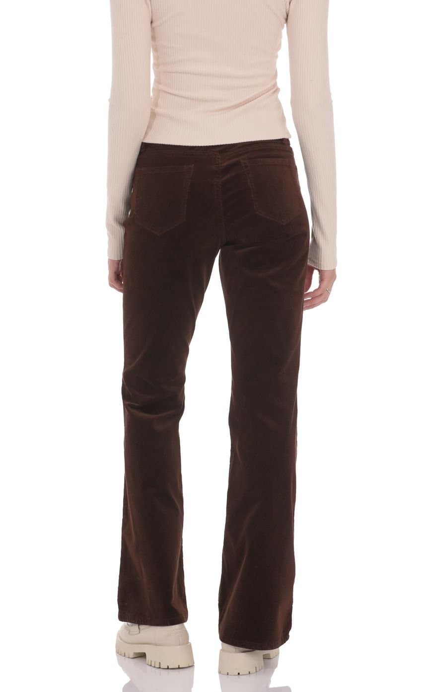 Corduroy Flare Jeans in Brown