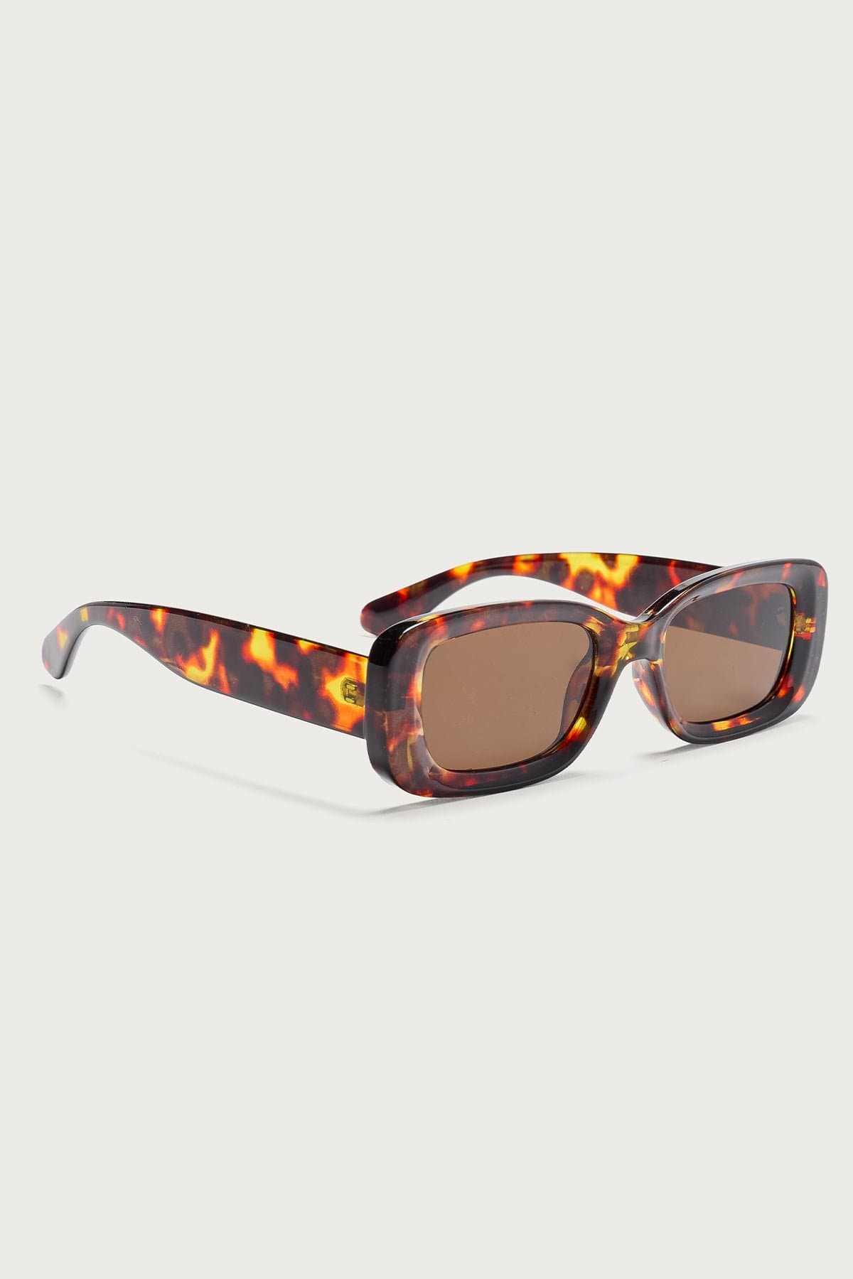 Golden Babe Rectangle Sunglasses Tortoise Polycarbonate UV Protected