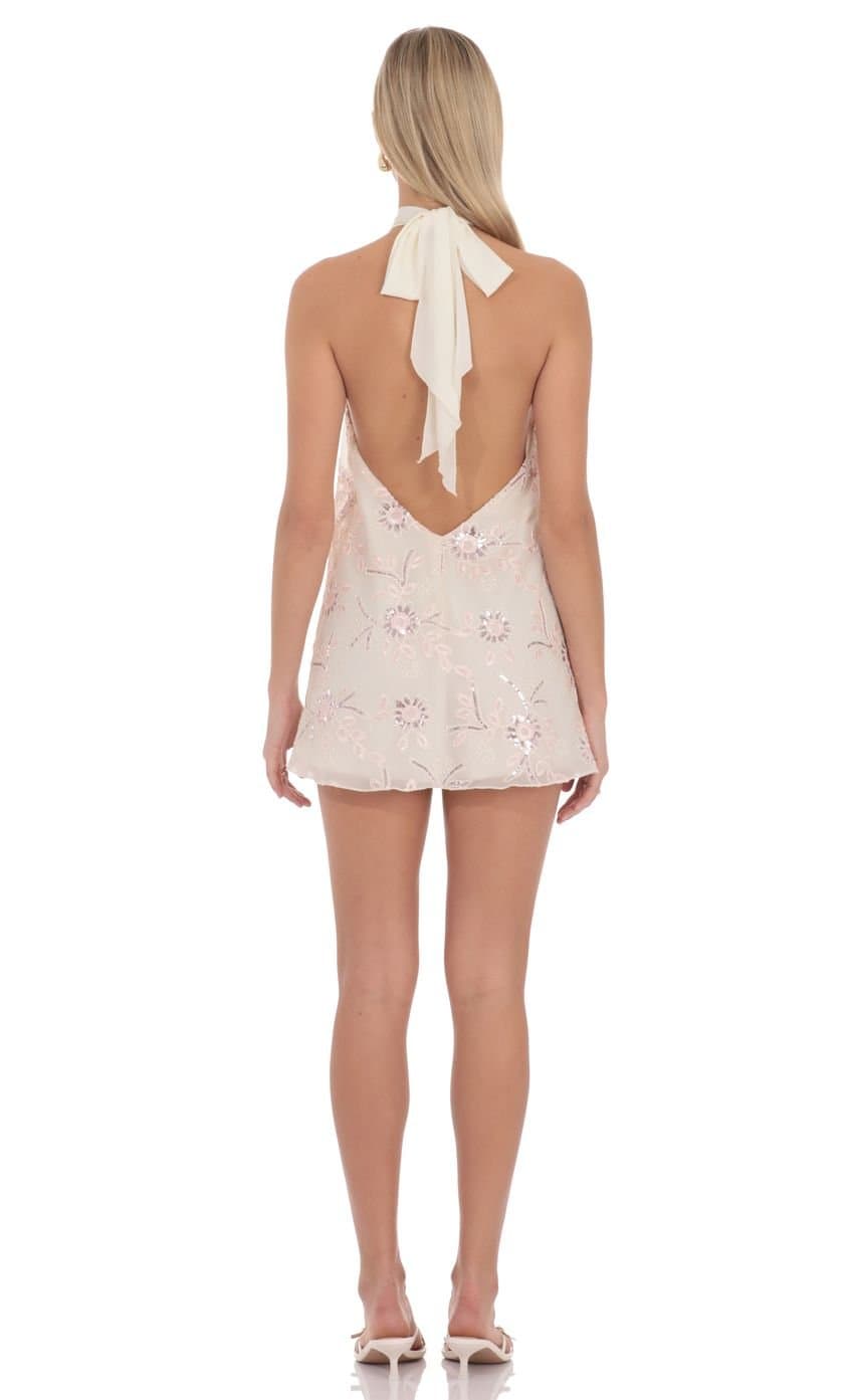 Auralisse Embellished Halter Mini Dress