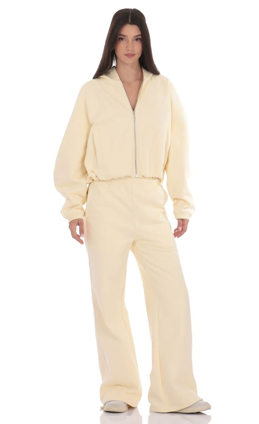 Lucy Back Pocket Sweatpants in Cream