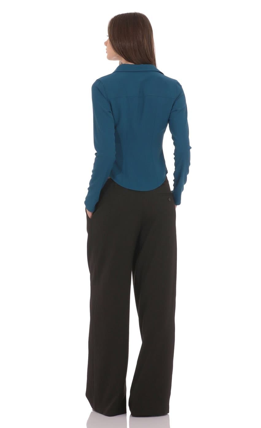 Wide Leg Trousers in Black