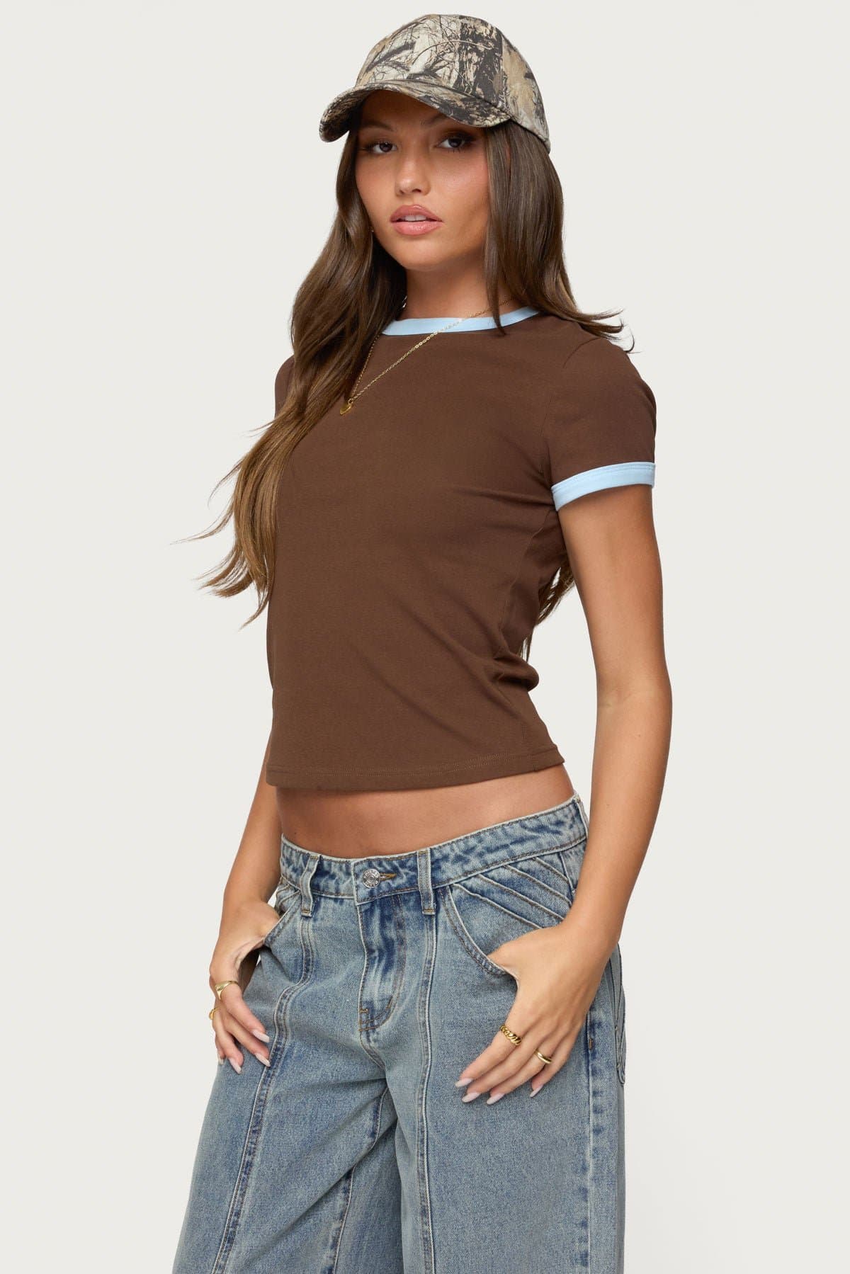 Zeke Contrast T-Shirt - Cotton Spandex Unisex