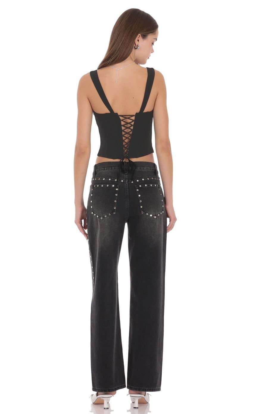 Amalise Corset Top in Black