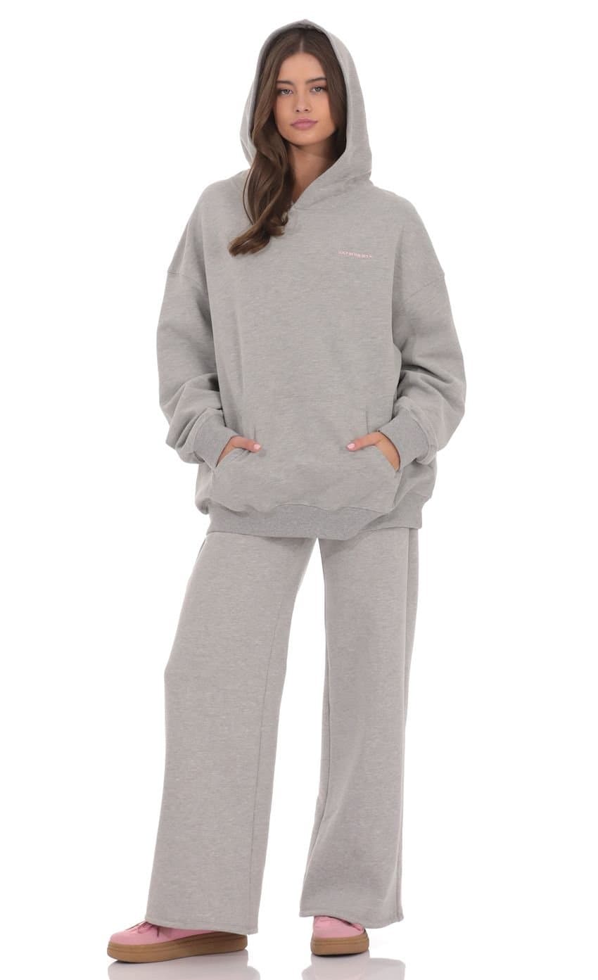 Los Angeles Fleece Hoodie in Grey