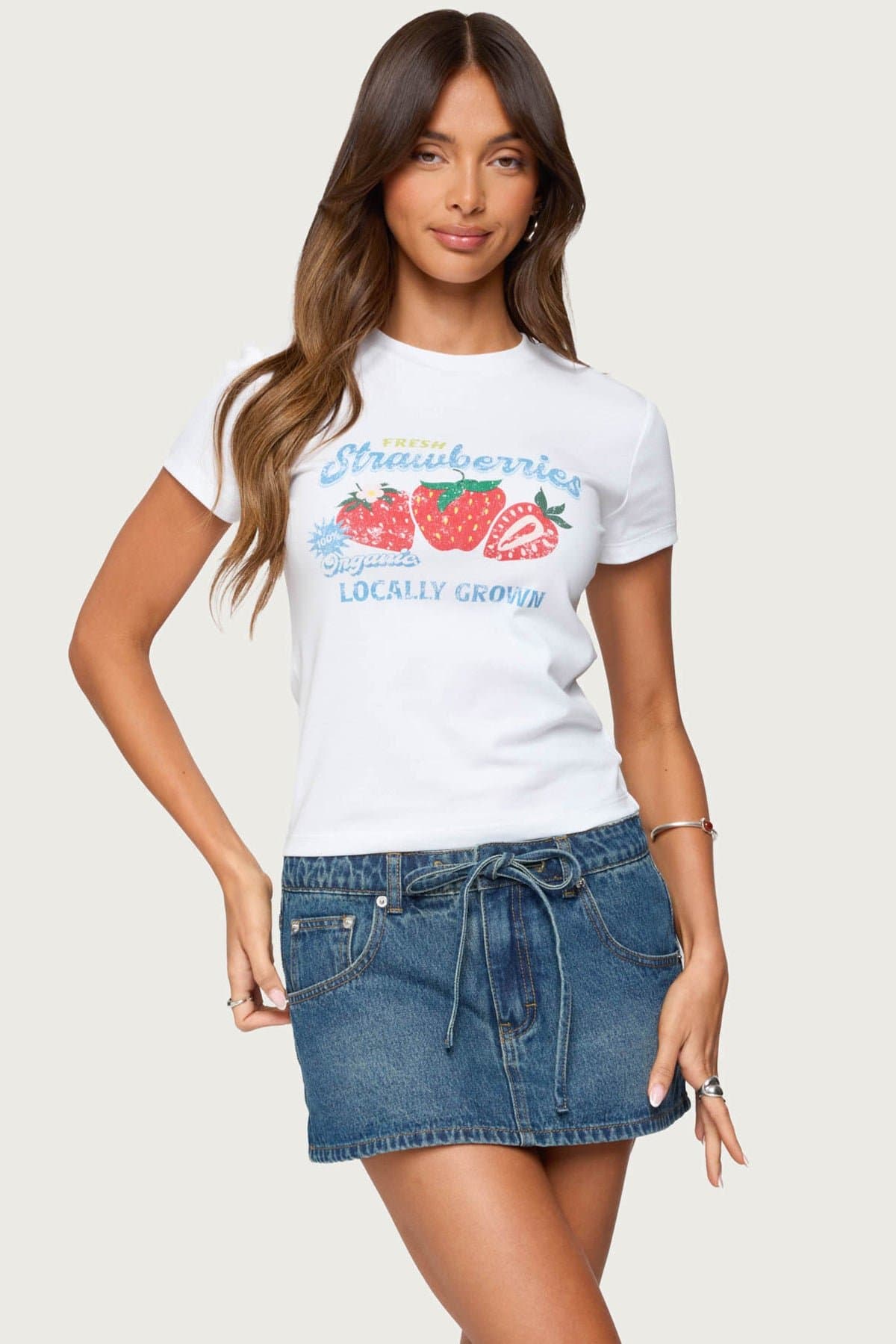 Fresh Strawberries Graphic T-Shirt - Cotton Spandex Unisex