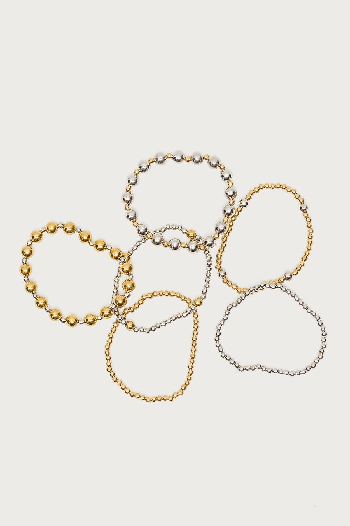 Mixed Bead Bracelet Pack - Plastic Beaded Design, 7 Inch Length