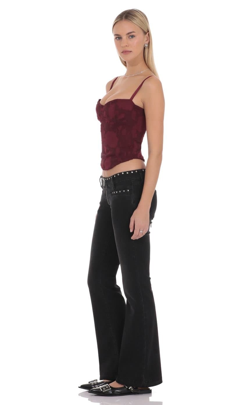 Simone Studded Low Rise Jean