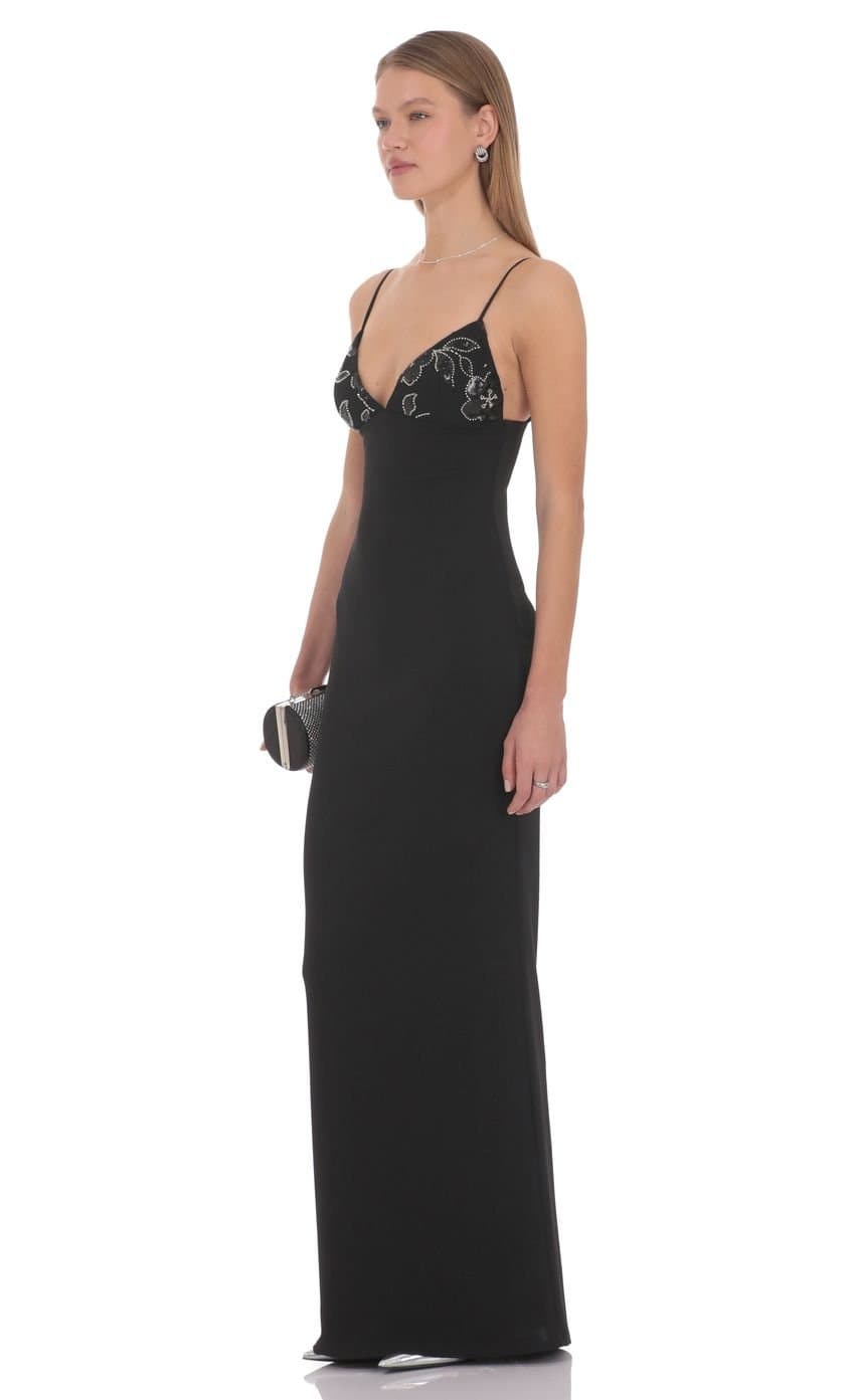Naomi Maxi Dress in Black