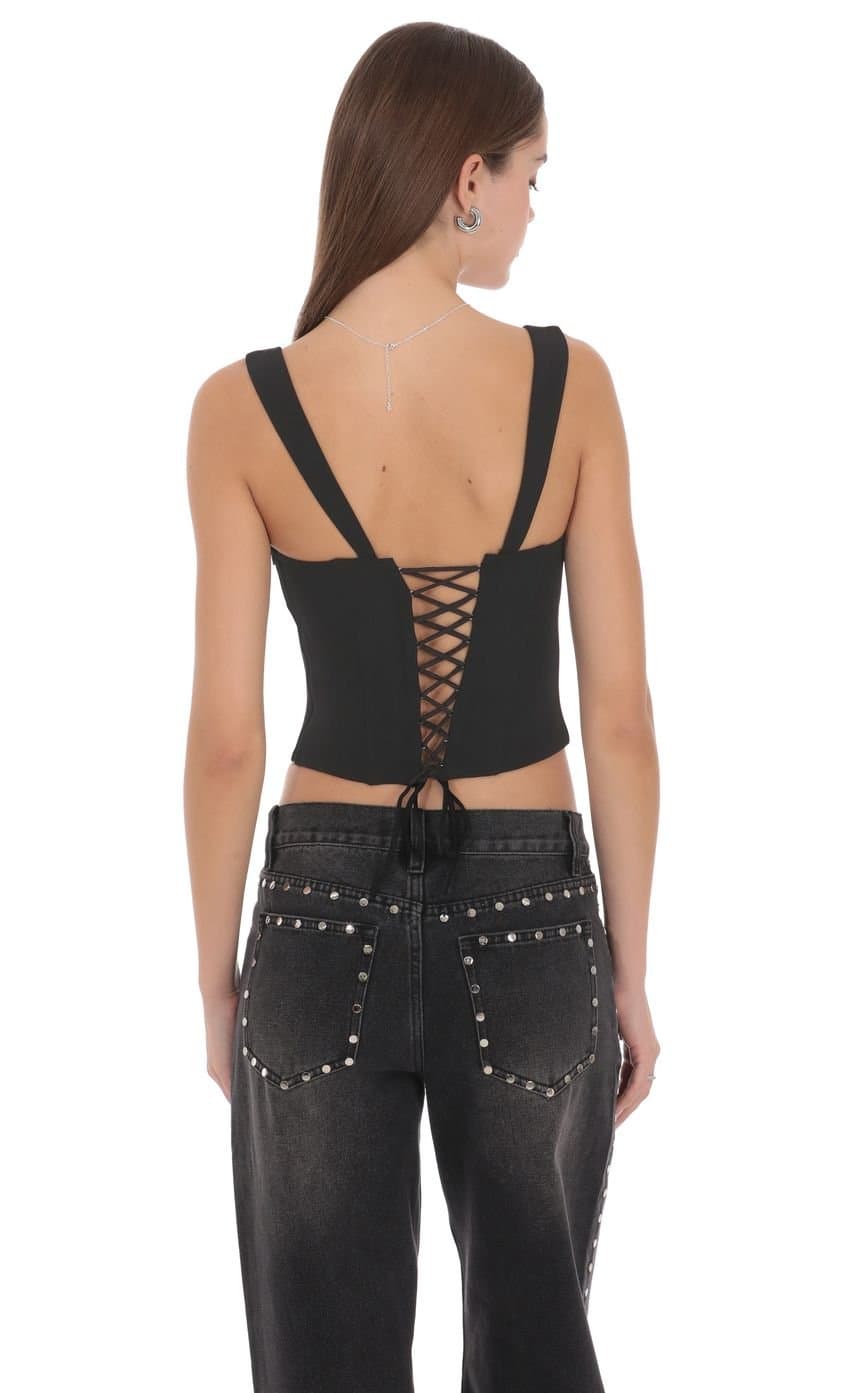 Amalise Corset Top in Black