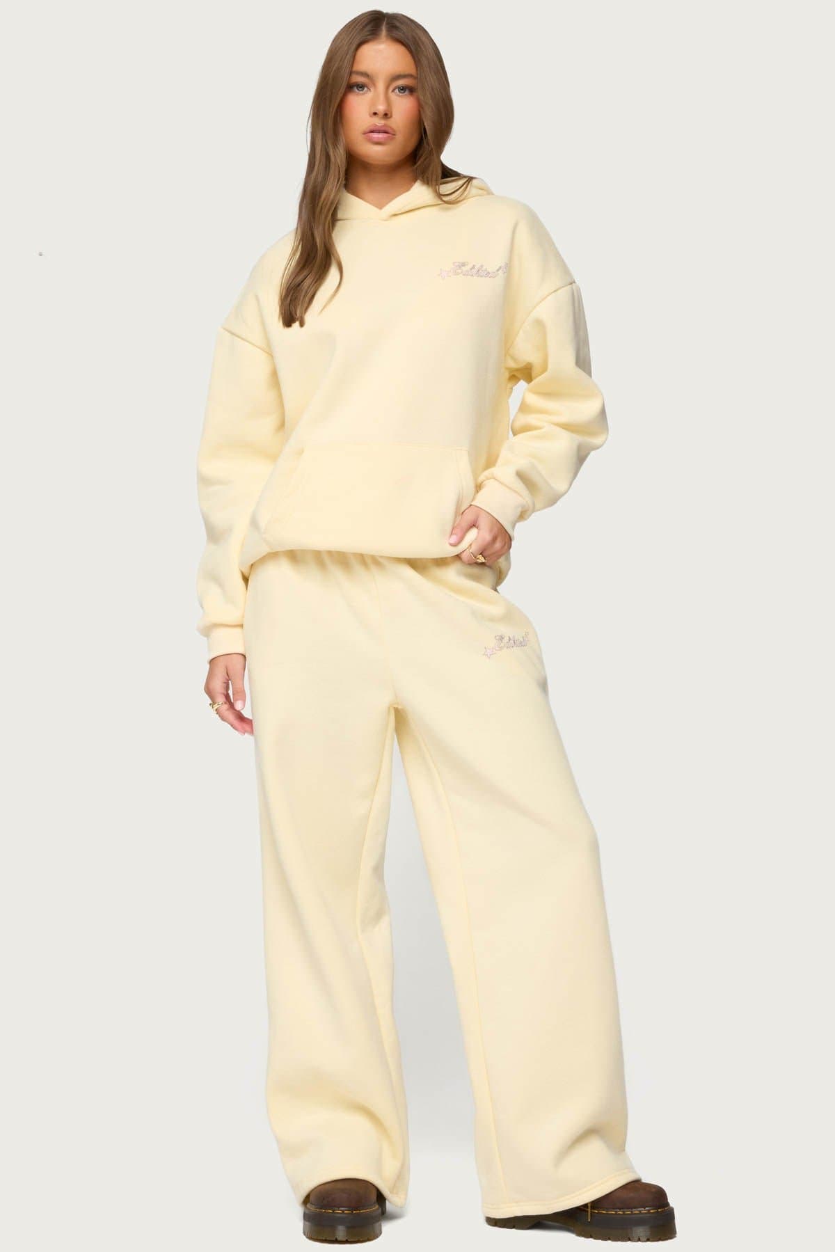 Club Edikted Sweatpants - Straight Leg Cotton Polyester Men's