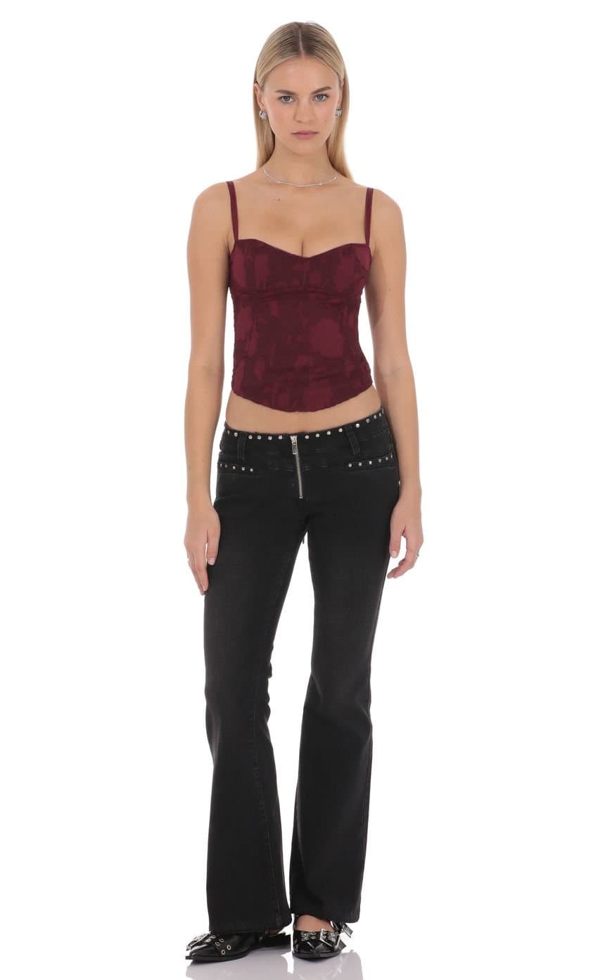 Simone Studded Low Rise Jean