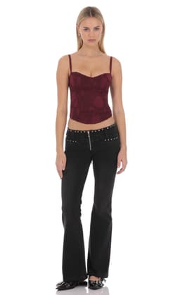 Simone Studded Low Rise Jean