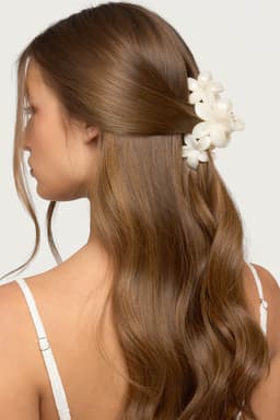 Flower Claw Clip - 4.3 Inch Plastic Hair Clip