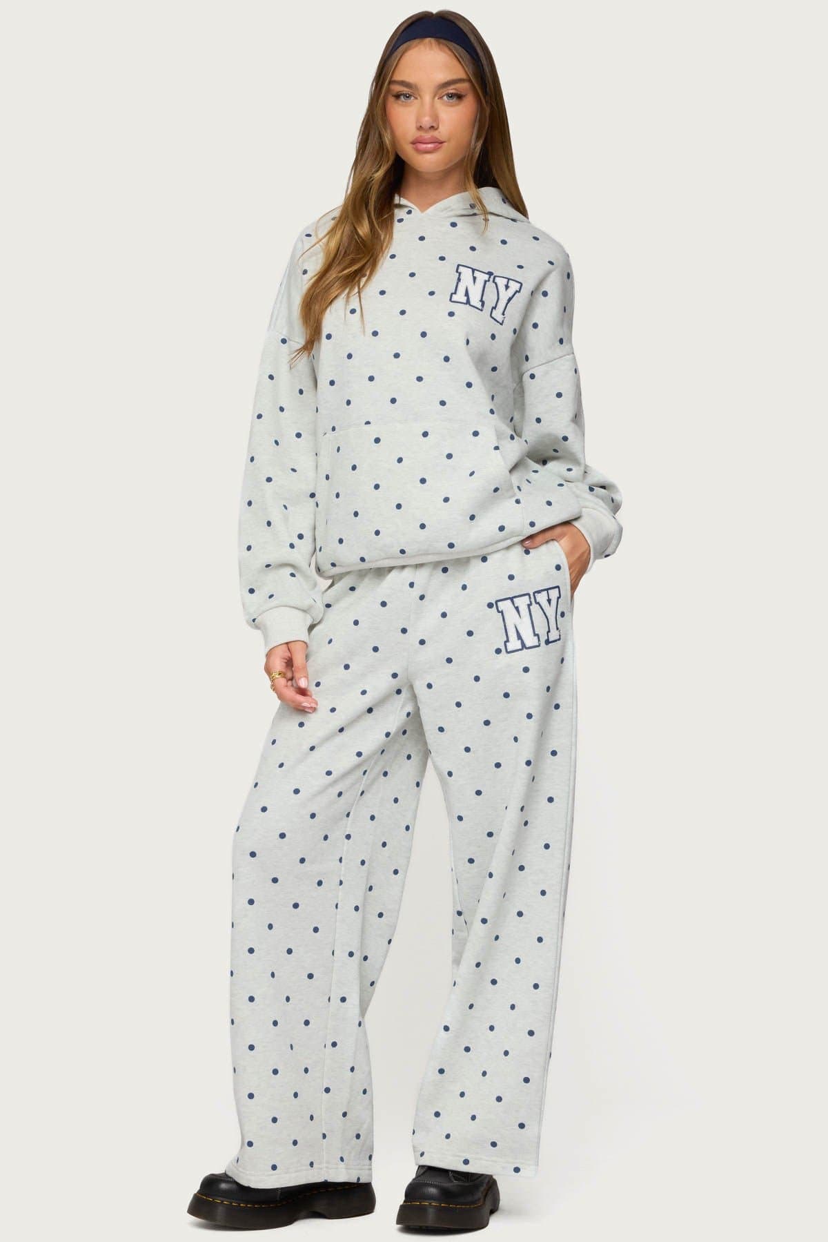 NY Babe Polka Dot Sweatpants - Polyester Cotton Matching Set