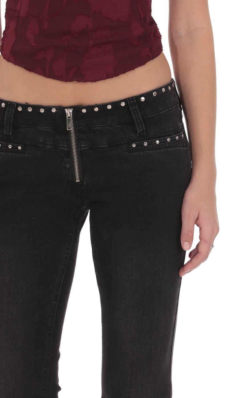 Simone Studded Low Rise Jean