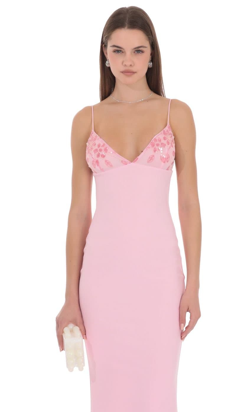 Naomi Maxi Dress in Pink