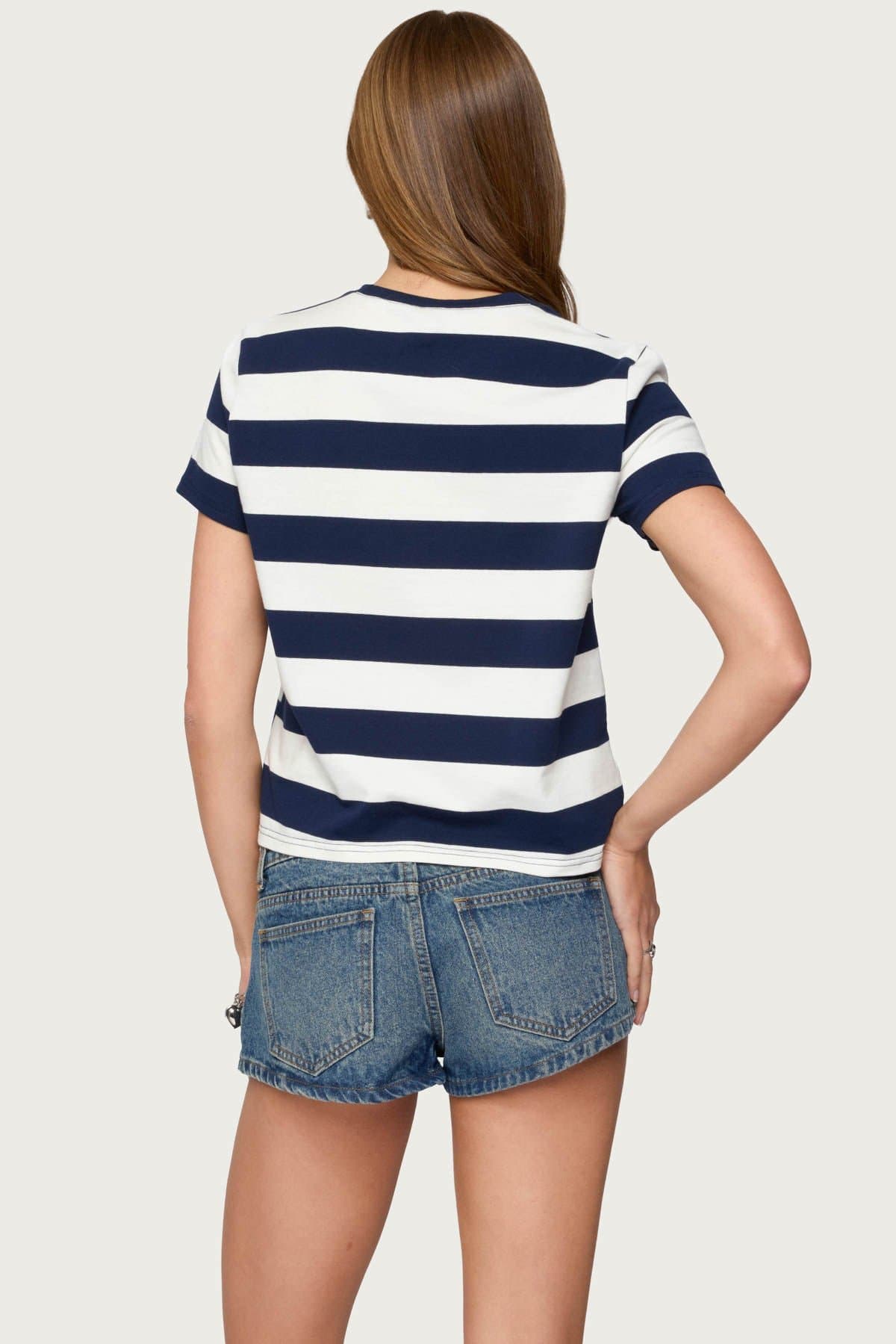 Valetta Oversized Striped T-Shirt - Cotton Spandex Boxy Fit