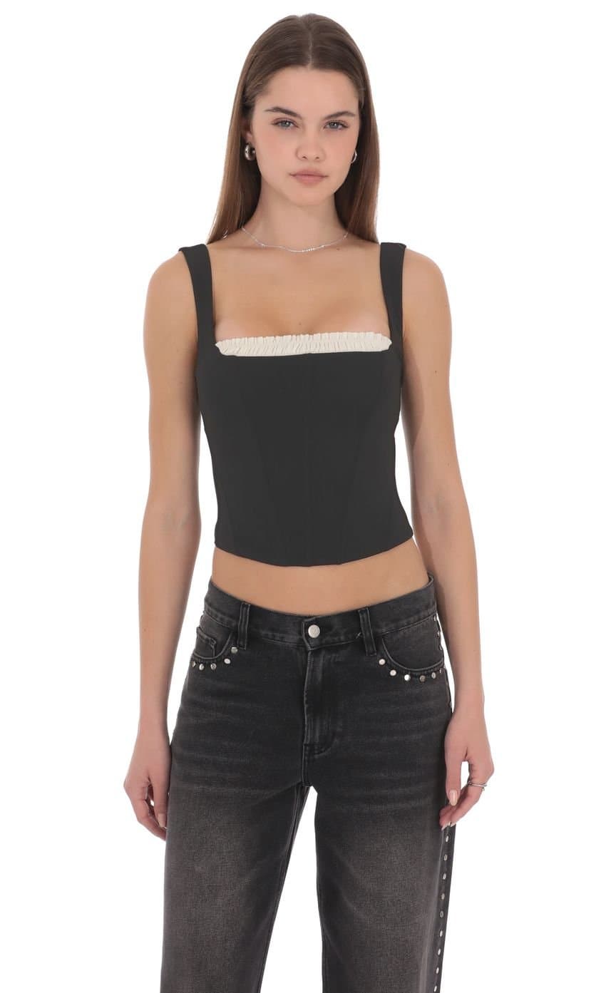 Amalise Corset Top in Black