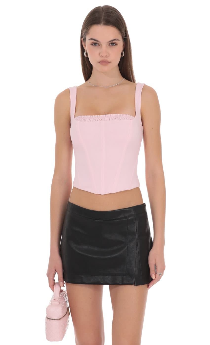 Amalise Corset Top in Pink
