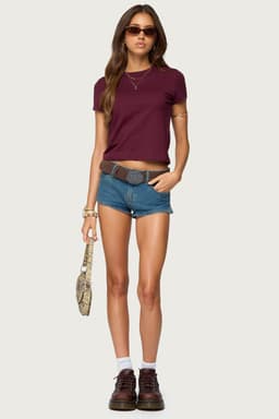 Natalie Fitted T-Shirt - Cotton Spandex Blend