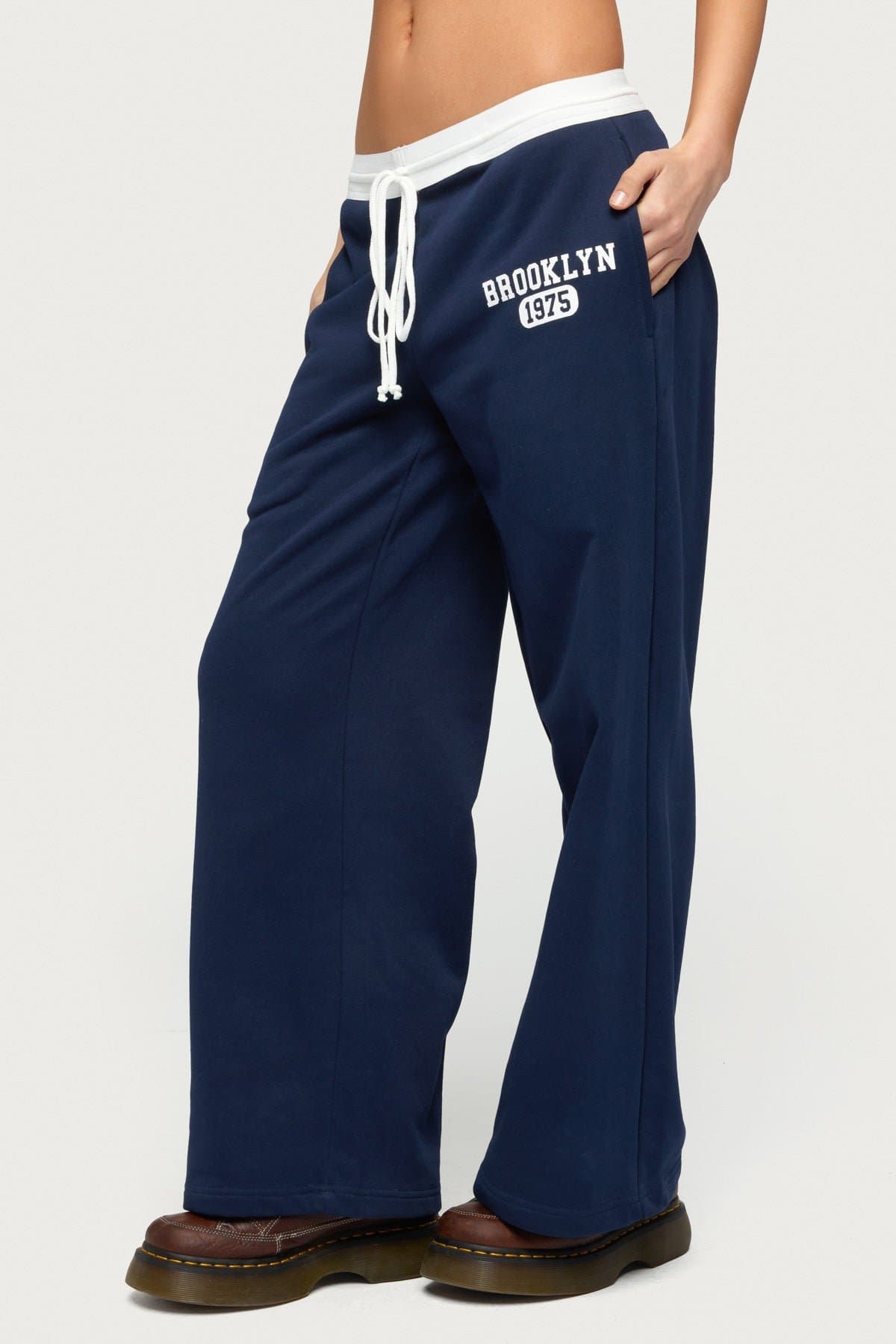 Petite Brookie Sweatpants - Straight Leg Cotton Polyester Adjustable Waistband