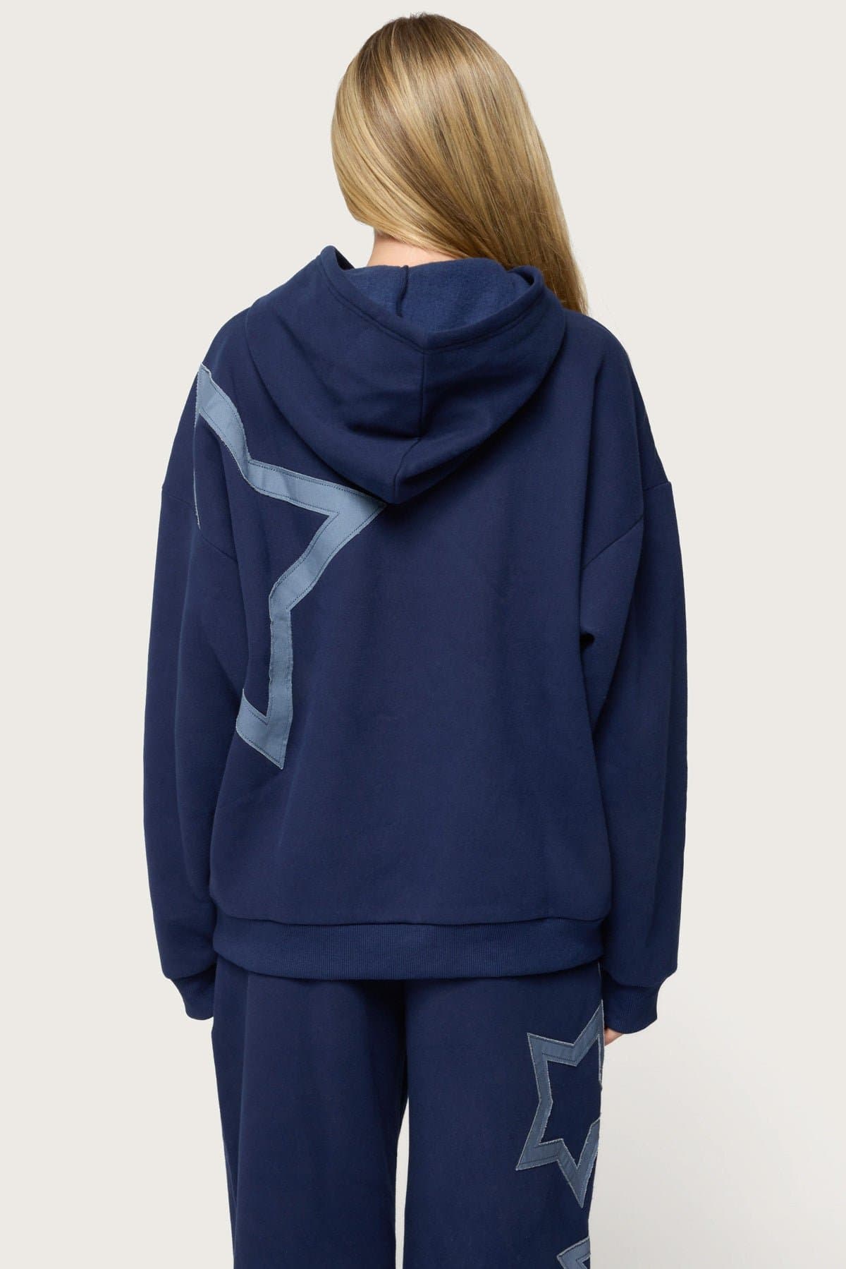 Starly Oversized Hoodie with Large Star Patch - Polyester Cotton Unisex Fit
