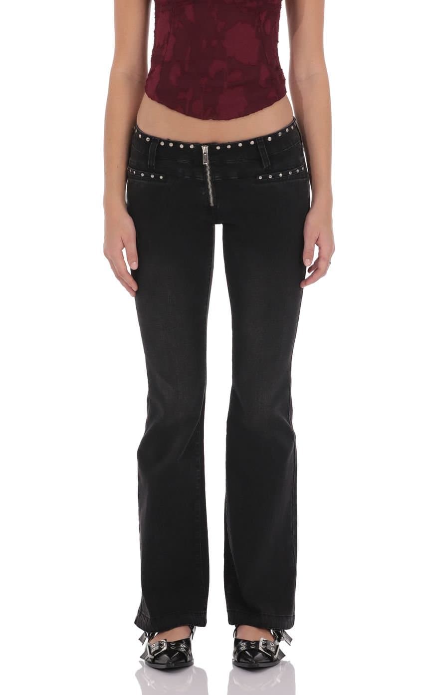 Simone Studded Low Rise Jean