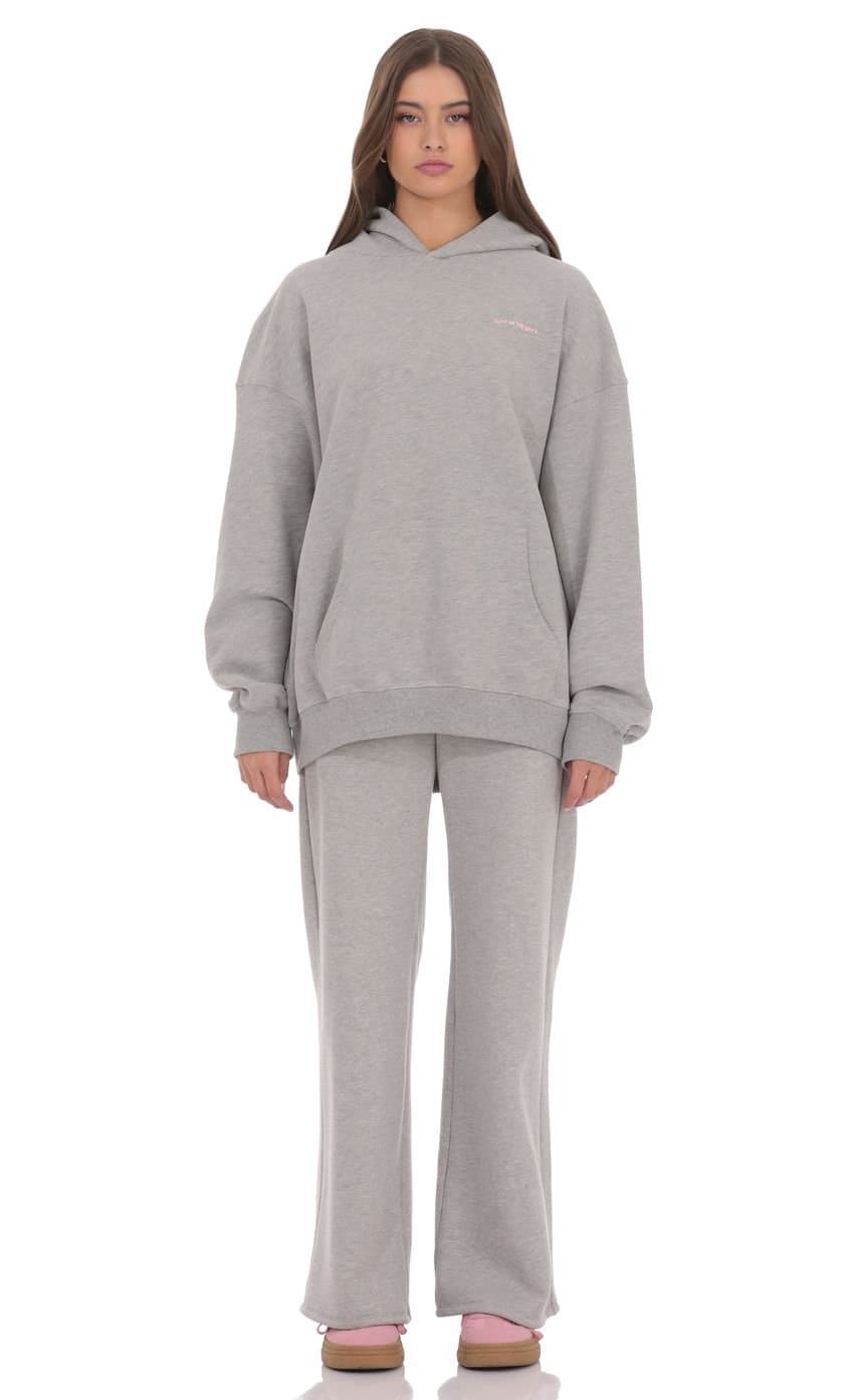 Los Angeles Fleece Hoodie in Grey