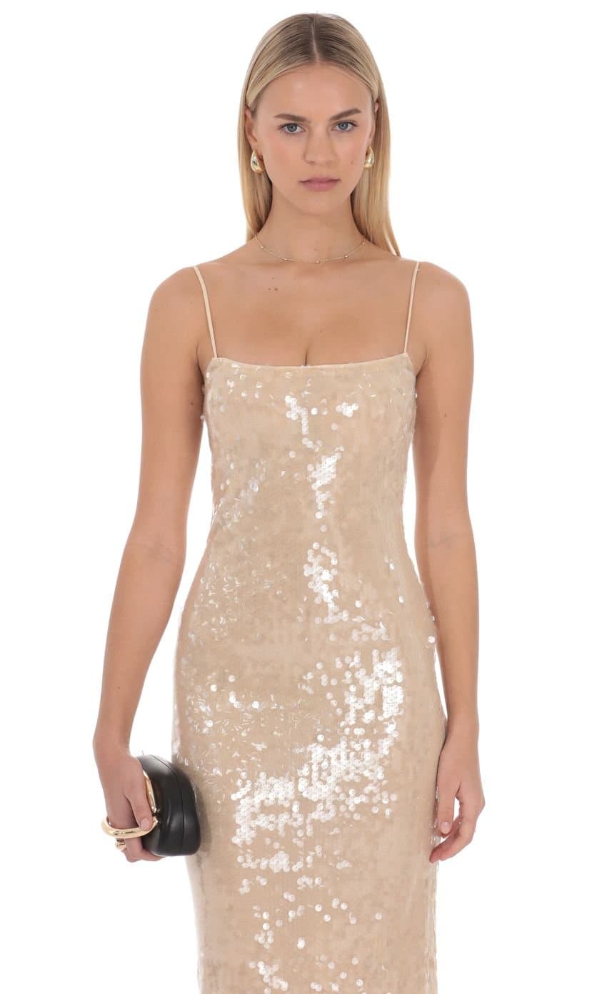 Aurielle Sequin Midi Dress