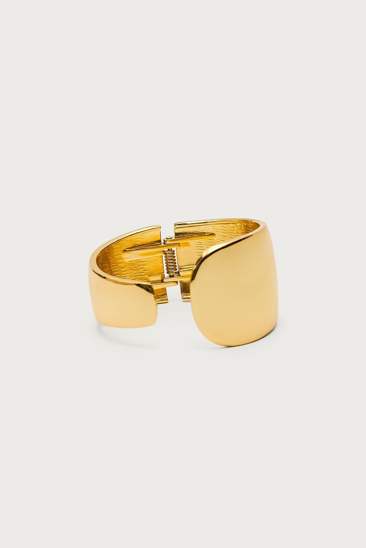Asymmetric Cuff Bracelet Gold Tone Metal 2.6 Inch Length