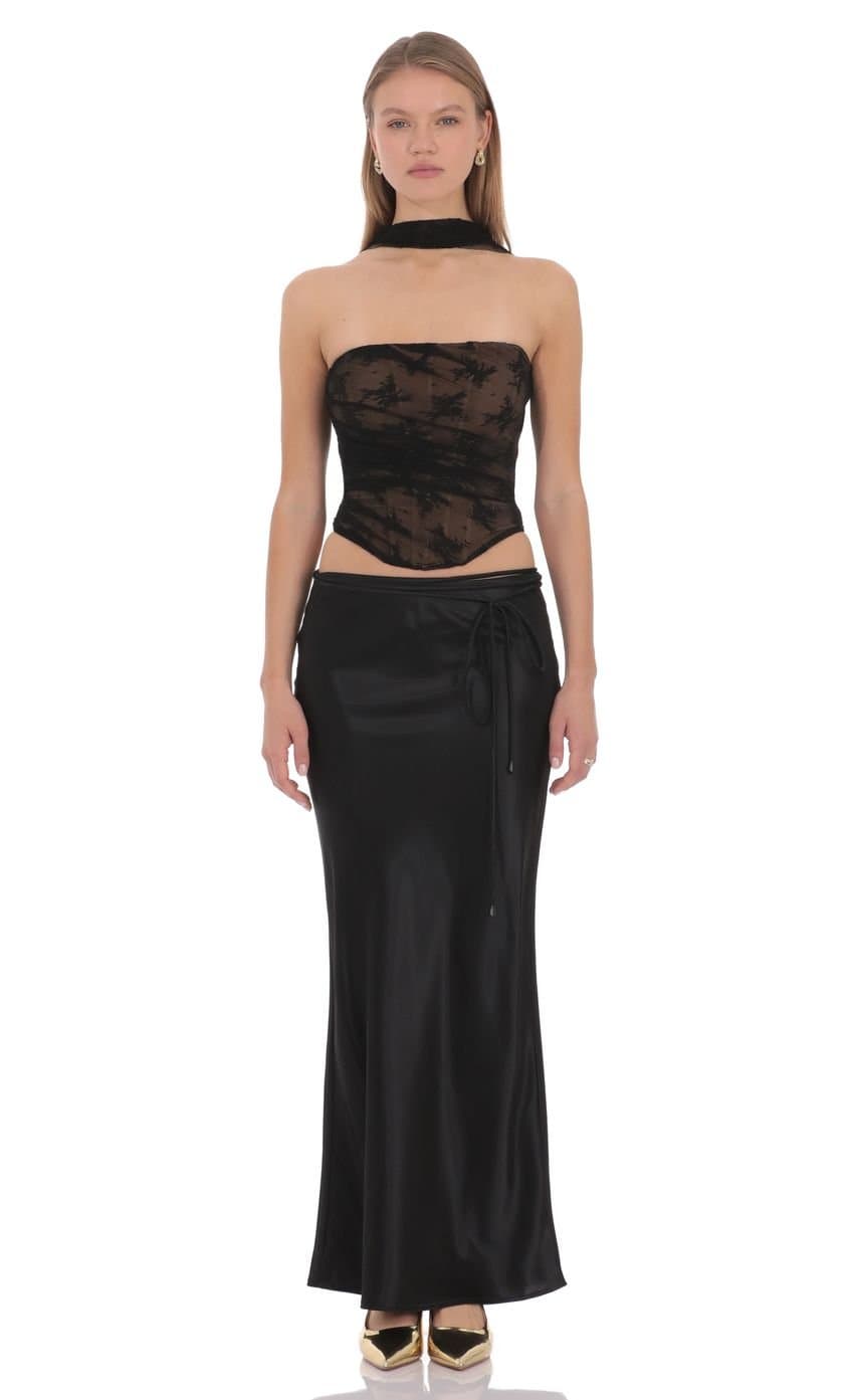 Paloma Satin Maxi Skirt