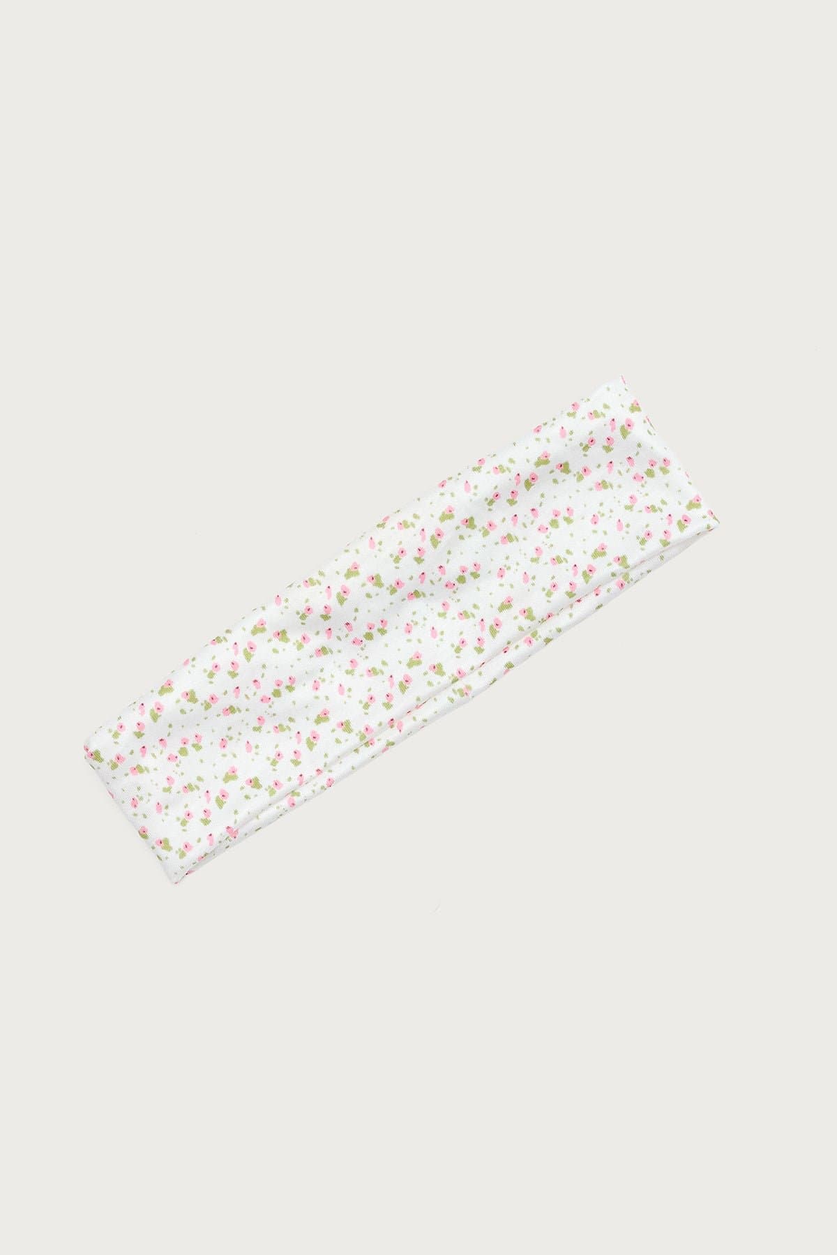 Floral Print Headband - Polyester Spandex, 8.7 Inch Length