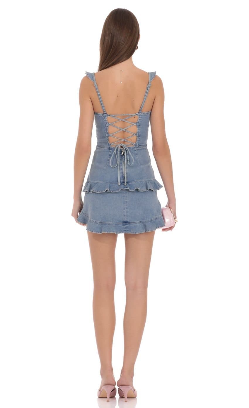 Solenne Denim Mini Dress
