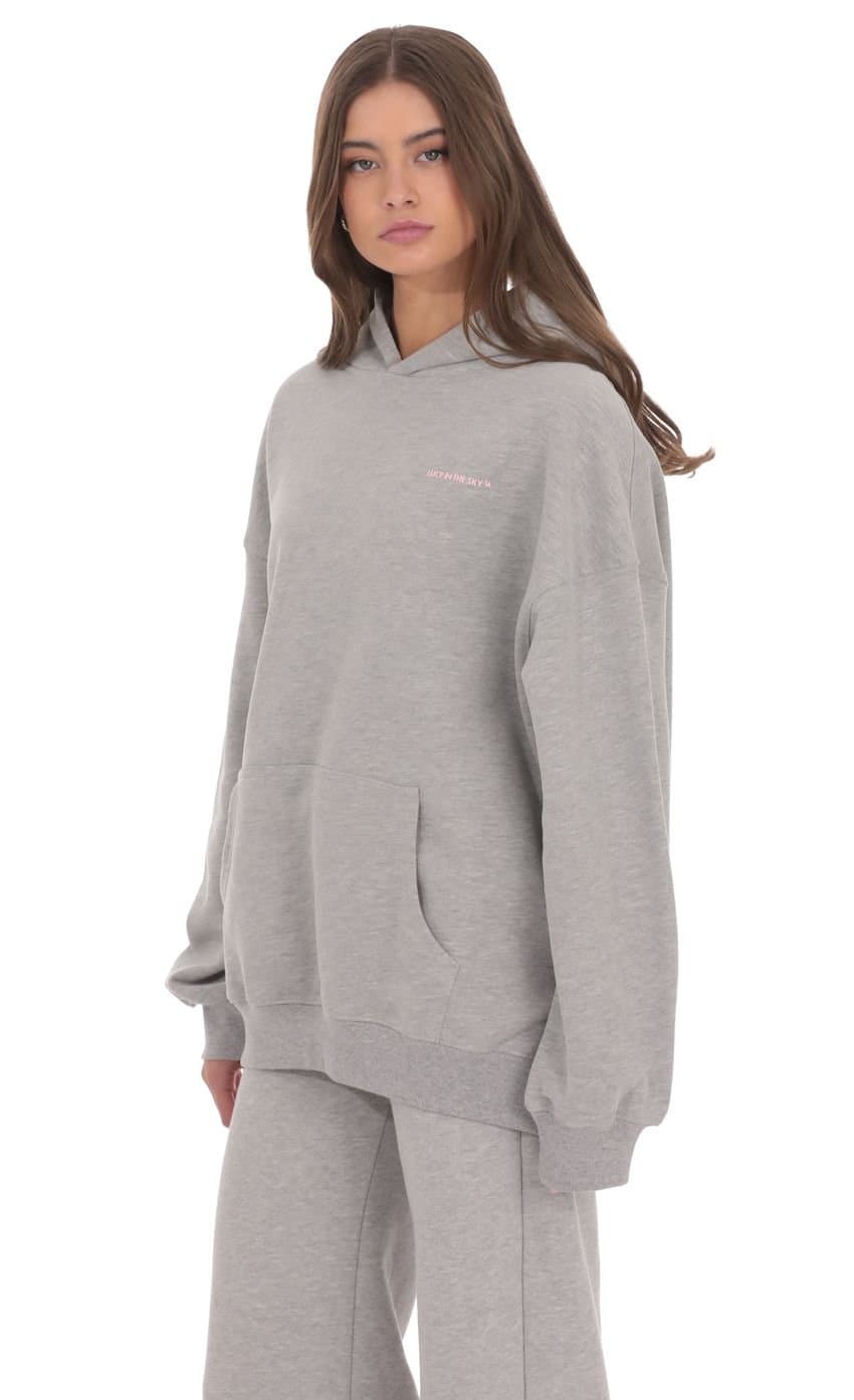 Los Angeles Fleece Hoodie in Grey