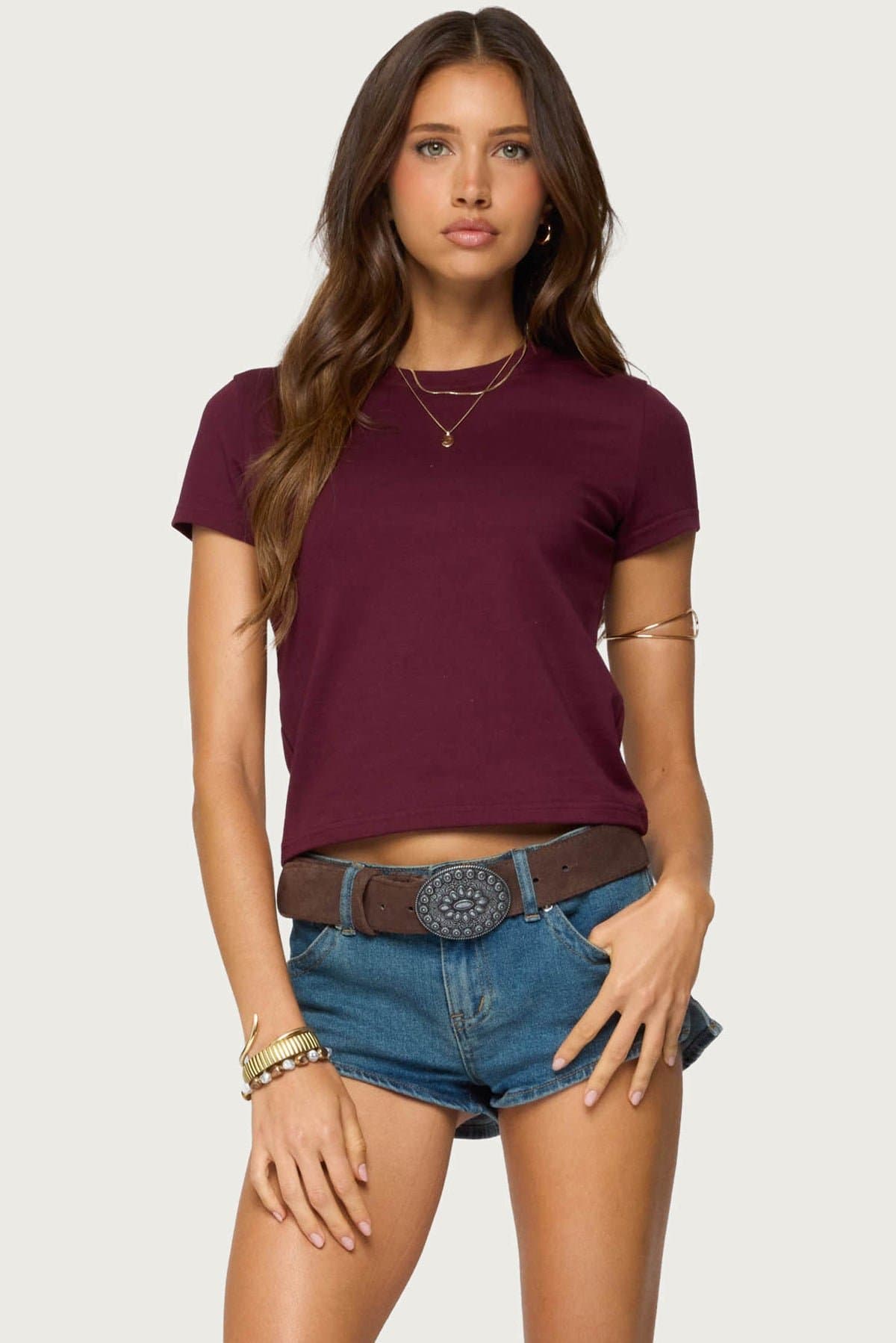 Natalie Fitted T-Shirt - Cotton Spandex Blend