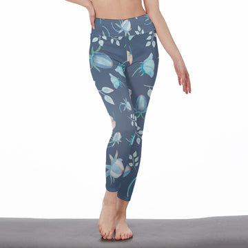 Midnight Bloom High-Waist Leggings | Side Stitch Closure