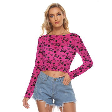 You Go Girl Long-Sleeve Crop Top - Bold and Fearless Fashion