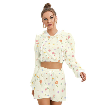 Floral Dreams Hoodie & Shorts Set