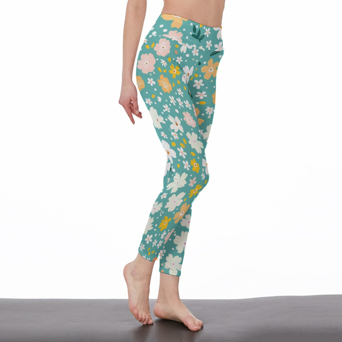 Spring Meadow High-Waist Leggings | Side Stitch Closure